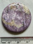 Czaroit  wisior amulet talizman broszka polerowany 