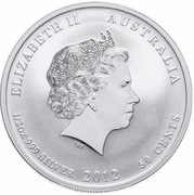 Srebrna moneta bulionowa ROK SMOKA 2012 - 1/2 oz pół uncji srebro