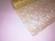 Organza świąteczna, organtyna 38cm*4,5m kremowa