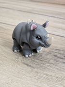 Breloczek Nosorożec 3d - Brelok Druk3d fidget Keychain mixGadzet