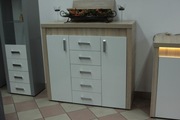 Komoda M7 Biały Połysk LED