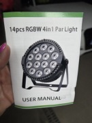 4 sztuki reflektorów LED Par oświetlenie sceniczne