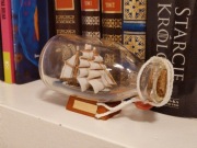 Statek w butelce ozdoba na półkę okręt żaglowiec morze bałtyckie 