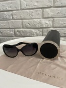 Okulary przeciwsłoneczne czarno-szare BVLGARI super stan 