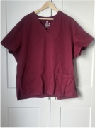 Komplet medyczny Adar Uniforms czerwony scrubs bluza + spodnie 3XL