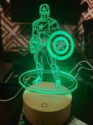 Lampka nocna LED 3D, Marvel, Captain America