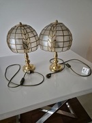 Zestaw 2 lamp Hustadt-Leuchten capiz vintage – jedna z pęknięciem