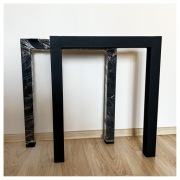 NOGI DO STOŁU OGRODOWEGO 2 SZT STAL CZARNE MATOWE LOFT TARAS OGRÓD 72,5 CM