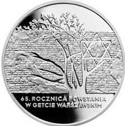 20 zł. 65. rocznica powstania w getcie warszawskim – moneta w kapsule