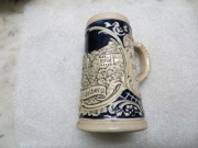 Stary niemiecki niebieski mini kufel  pozdrowienia z Heidelberg 