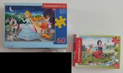 puzzle 2 sztuki księżniczki Disneya 60 el. + 120 el. spo