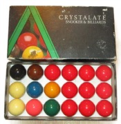 CRYSTALATE / SNOOKER & BILLIARDS / ZESTAW 18 BIL / MADE IN ENGLAND