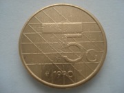 Holandia 5 guldenów 1990