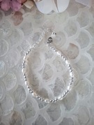 Bransoletka handmade z naturalnych kamieni hematyt perły 