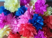 25x duże kwiaty z bibuły do palmy kolorowe