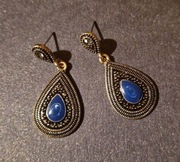 Kolczyki z kamykiem niebieskim