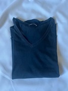 Orsay. Bawełna. ciemno granatowa letnia bluzka z małym dodatkiem elastanu