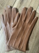 Damskie rękawiczki zimowe w kolorze karmelu