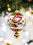 Bombka choinkowa Wisior szklane ozdoby choinkowe retro styl jak prl