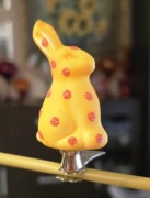 Bombka choinkowa ZAJĄCZEK na klips szklane polskie ozdoby retro styl 