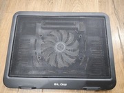 Podstawka chłodząca pod laptopa  15-19" USB wiatrak wentylator LED niebiesk