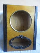 OBUDOWA STAREGO ZEGARA WISZĄCEGO JANTAR SZAFKA WITRYNKA