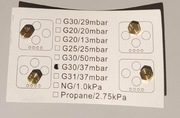 4 dysze do płyty gazowej G30/37 mbar