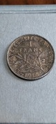 1 frank 1915 srebro piękna