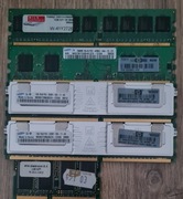 Zestaw pamięci RAM do komputera / serwera 3x1GB 256MB 128MB