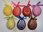 7/2 Szydełkowe koszulki na jajka - zestaw 7 szt