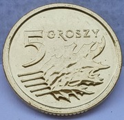 5 gr groszy 2013r. RM z woreczka menniczego