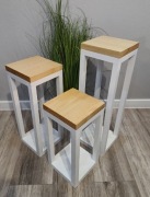 Kwietniki drewniane 3 sztuki 