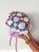 WIECZNY FLOWERBOX rozmiar M - urodziny - prezent - bukiet ze świec sojowych