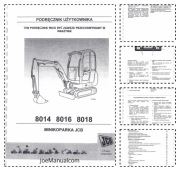 JCB 8014 8016 8018 Mini Operators Manual Instrukcja Obsługi Konserwacji DTR