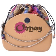 Czarny organizer worek do Obag MOON LIGHT mandale granat złoty komin OMAY