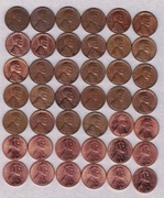 USA 1 cent 1951 - 2016 na sztuki patrz opis od 50 gr/szt