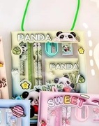 Zestaw prezentowy szkolny panda zielony w pudełku