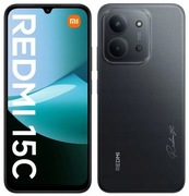 XIAOMI REDMI 15C 8/128GB czarny + etui + szkło hartowane + VAT23%