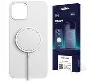 ORYGINALNE ETUI 3MK HARDY SILICONE MAGSAFE na APPLE IPHONE 15 PLUS BIAŁY