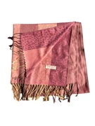 Nowy, kaszmirowy szal, pashmina, odcienie różu, w cętki