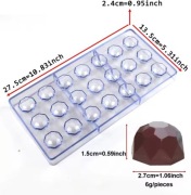 Forma 27.5*13.5 z policarbonu 21gn do pralin czekoladek 