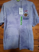 Koszulka t-schirt męska fioletowa ozdobna XS Bershka 