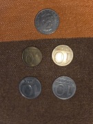 5 monet 10 złotych z lat 1977 do 1990