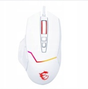 Myszka gamingowa MSI Clutch GM20 V2– optyczna, 6200 DPI, RGB- Biała