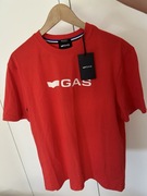 Czerwony t-shirt Gas L regular fit