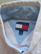 Tommy Hilfiger firmowa koszula męska S krótki rękaw pachy 116 cm różowa