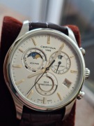 Zegarek męski Certina DS 8 Chrono Predrive Moon Phase Silver Dial - idealny