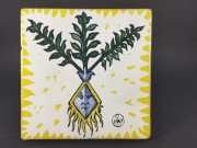 groteska, ceramiczna płytka, ręcznie robiona