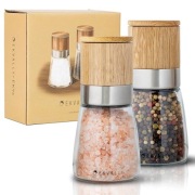 Zestaw Młynków do Soli i Pieprzu EKVALLY z Regulowanym Ceramicznym Młynkiem