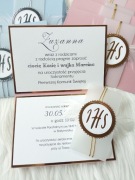 Eleganckie zaproszenia na komunię PREMIUM w 4 kolorach